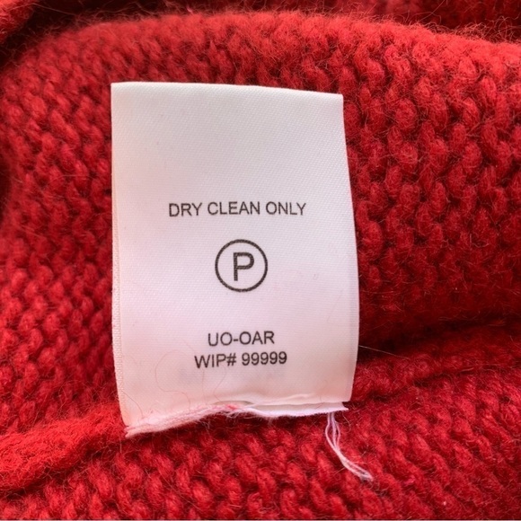 Woolrich Womans Angora Blend Sweater Size L Snowflake Chunk Knit Red - Picture 9 of 10